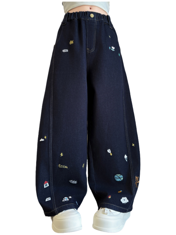 男女童加绒牛仔裤