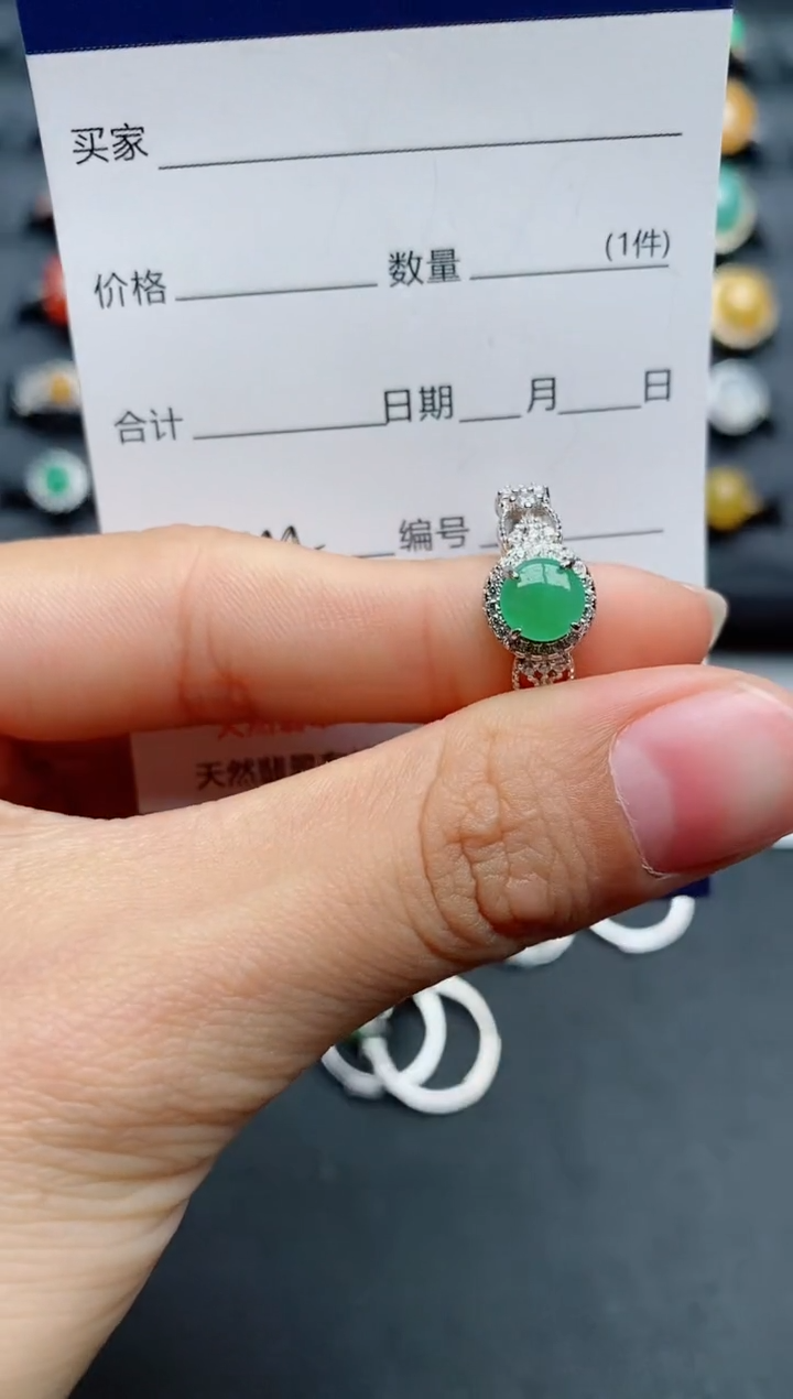 【闪购商品】翡翠戒指银S925镶嵌...........