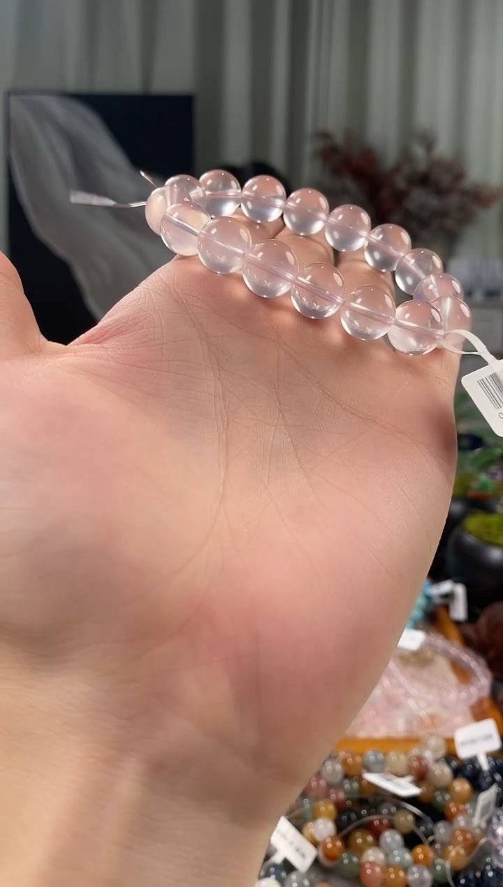 未镶嵌手链水晶粉水晶