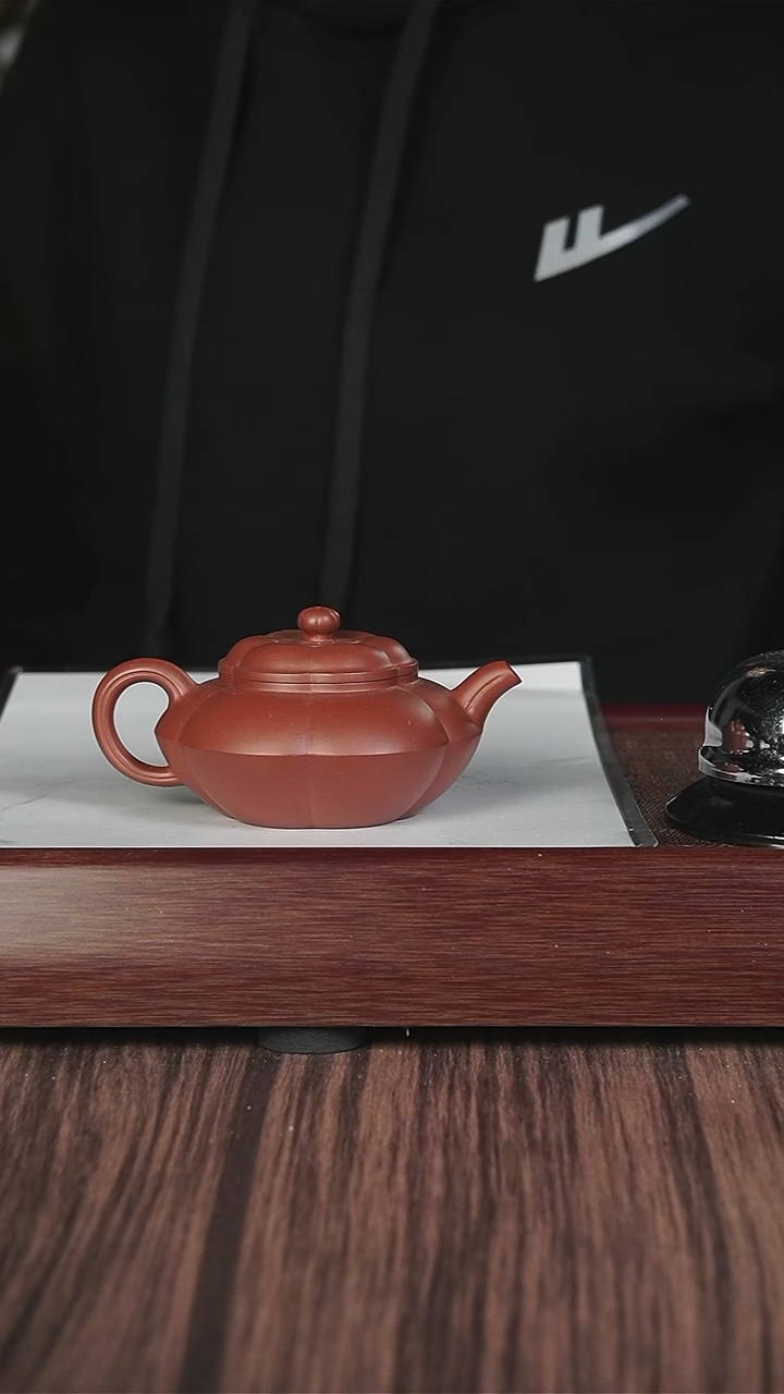 【闪购商品】紫砂茶壶筋纹 朱泥  合梅