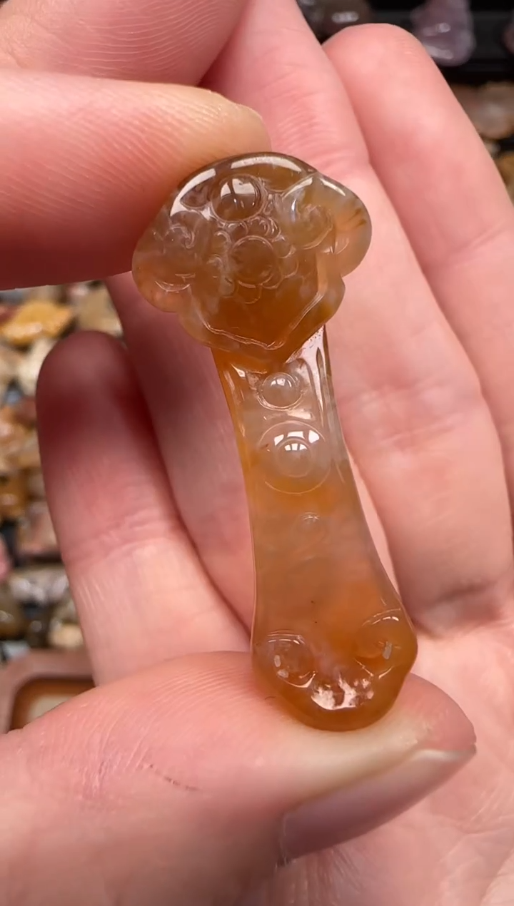 硅化珊瑚（珊瑚玉）未镶嵌颈饰228