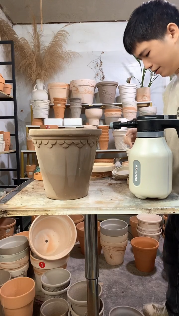 瑕疵无售后25*23灰陶巴洛克 1盆无托