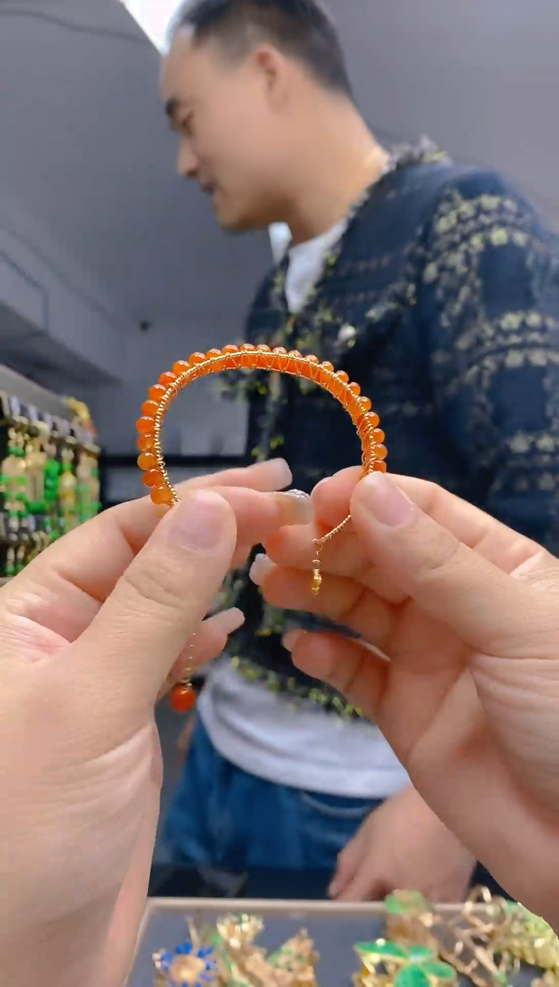 【闪购商品】翡翠耳饰合金236翡翠手镯