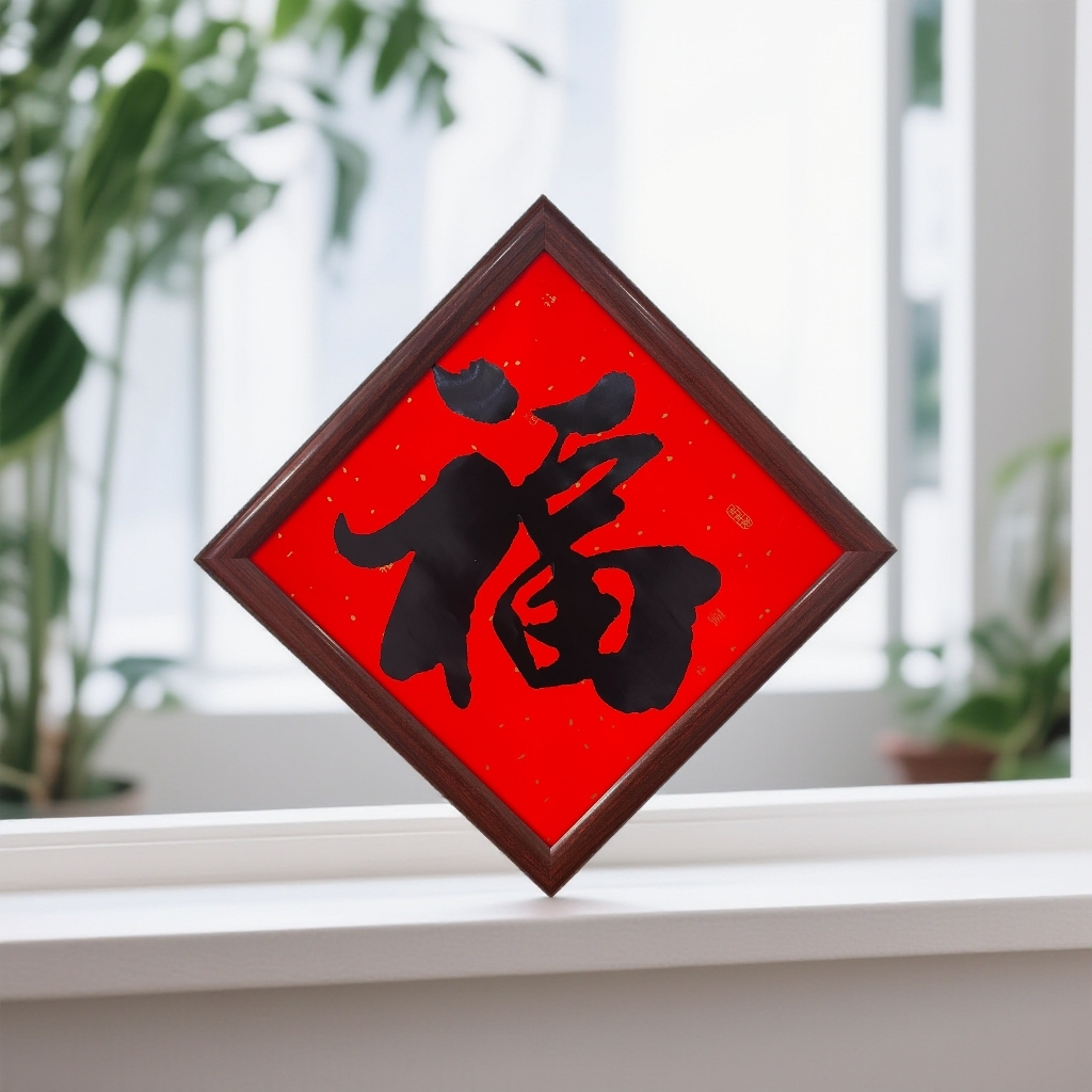 【福字框】35厘米新款铝合金福字框，新房/乔迁/新居/新年福字框