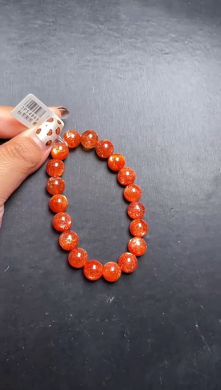 未镶嵌手串日光石金太阳手串10mm+ JP54869 