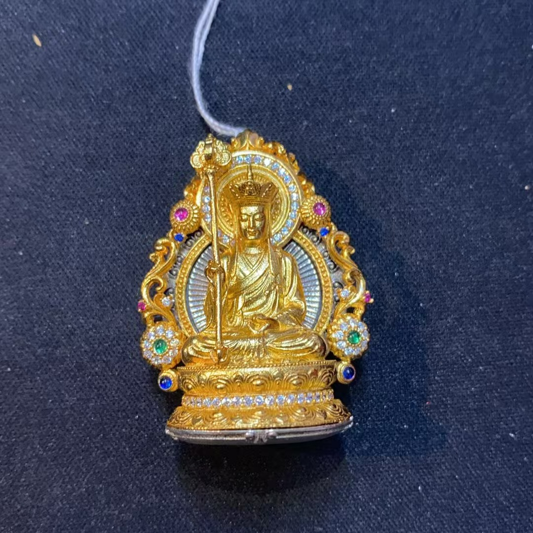 吊坠925银 S925银 地藏王吊坠 地藏王菩萨吊坠