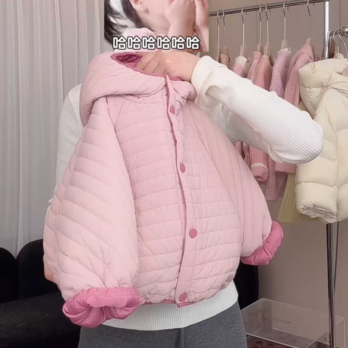 女童韩版常规款加棉运动棉服洋气棉衣女宝厚款冬季棉袄