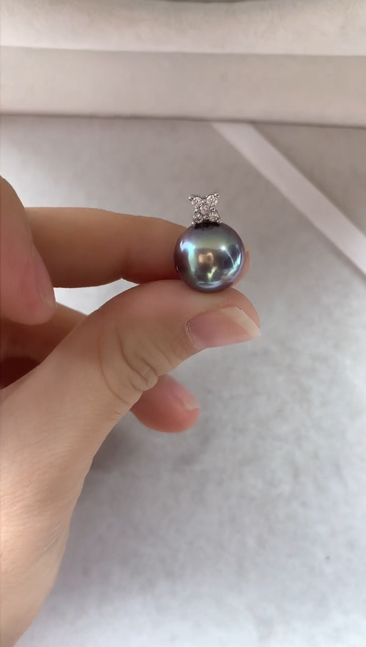 吊坠(不含链)银S925镶嵌淡水珍珠1
