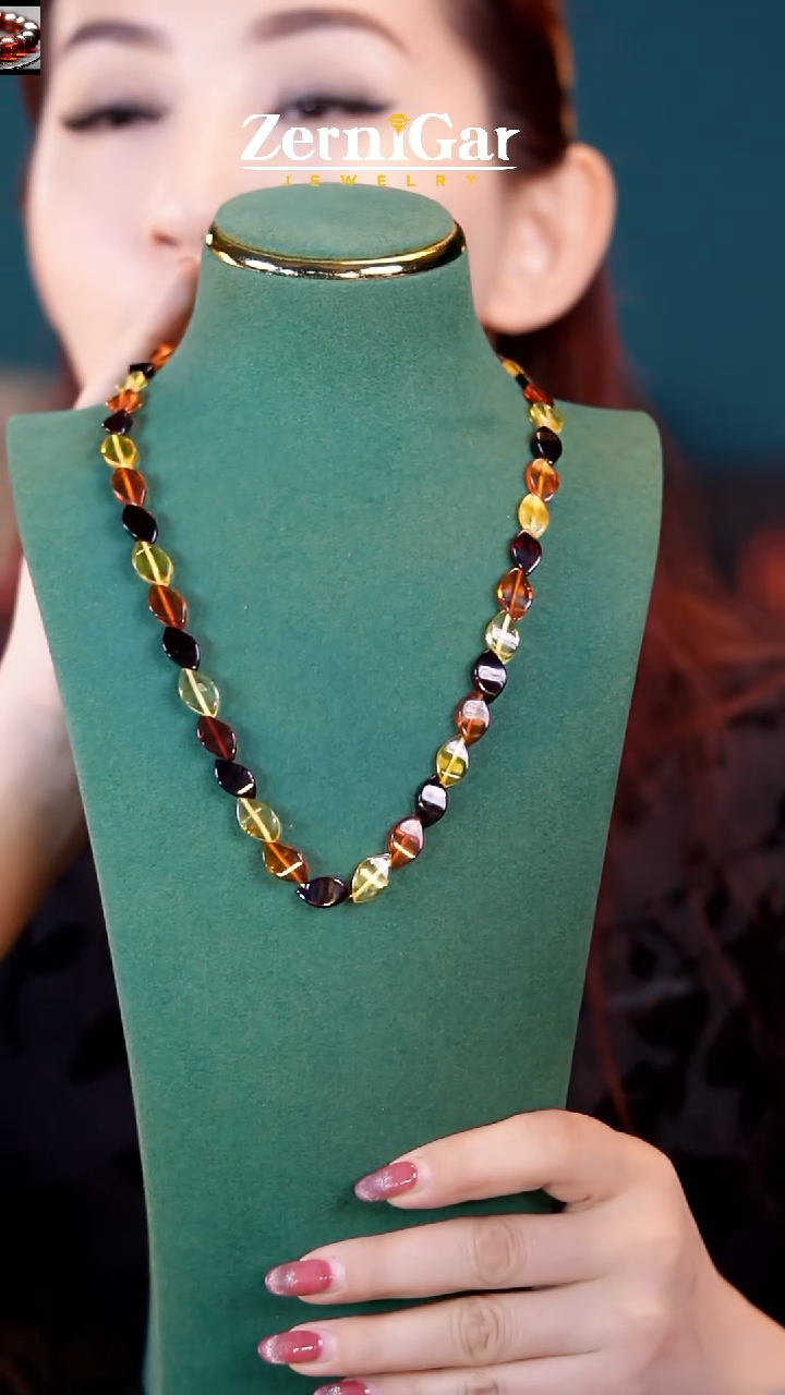 【闪购商品】琥珀颈饰未镶嵌天然琥珀项链