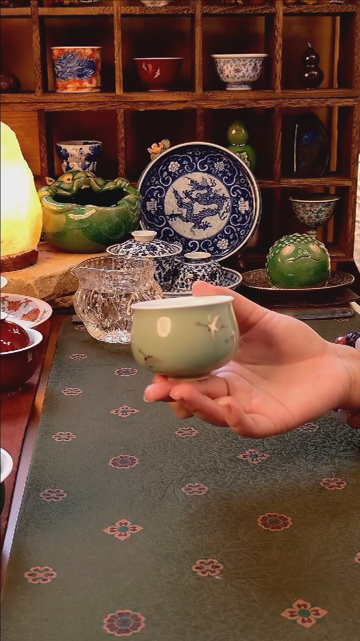 【手工手工仙鹤禅定杯】