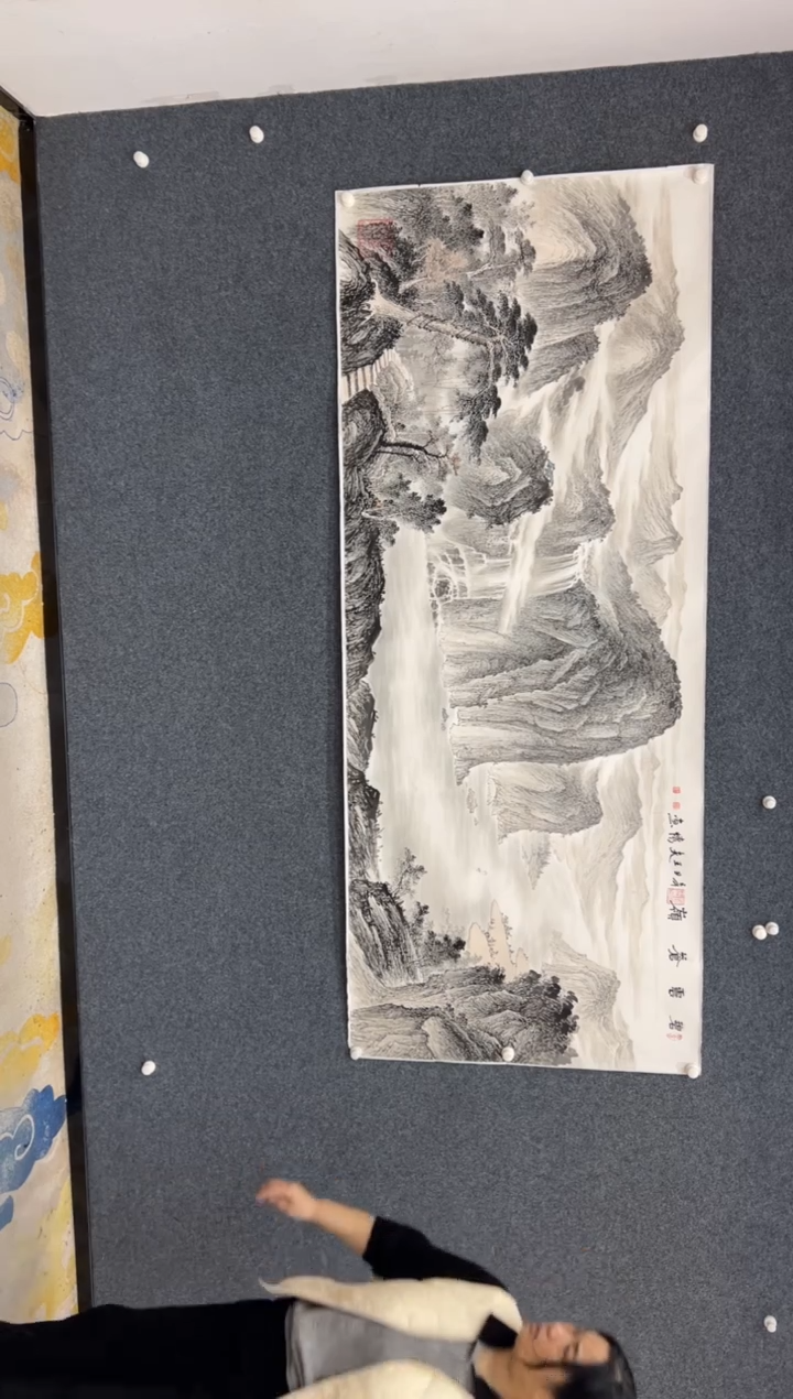 【闪购商品】国画2.16-王夫怀-8尺山水-077
