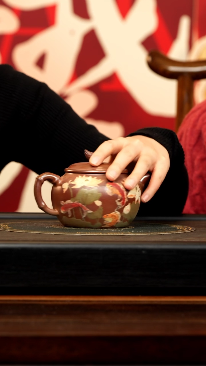 【闪购商品】紫砂茶壶RQX 柴烧 大竹笋 300cc