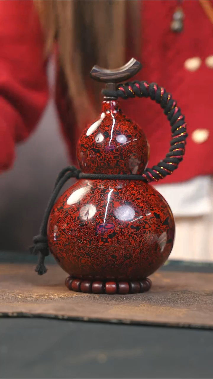 【闪购商品】WG122漆艺酒葫芦不包手串及旋转底座