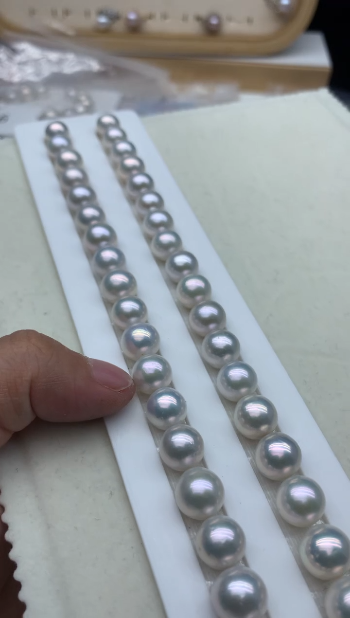 项链银S925镶嵌淡水珍珠e****n，非无暇