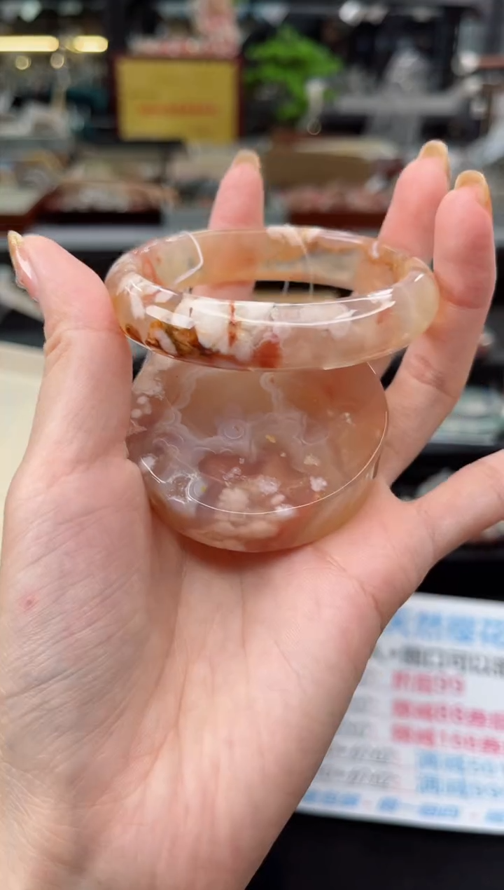 【闪购商品】石英质玉手镯未镶嵌56圈口（赠品镯心）656898