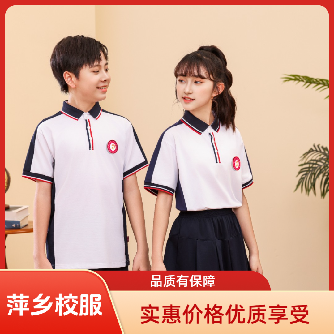 爱斑格小学萍乡统一校服小学生短袖短裤短裙单件江西校服