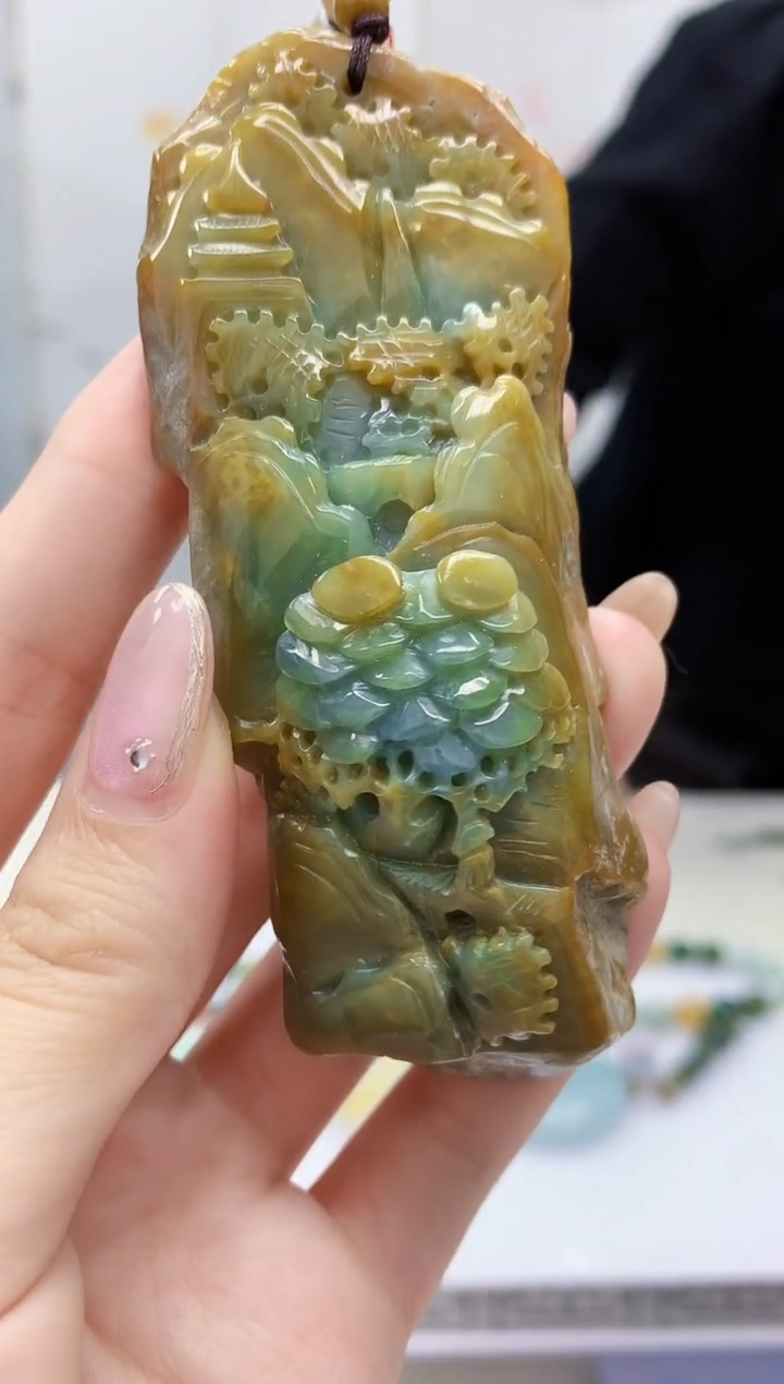 【闪购商品】定制翡翠未镶嵌4852jw-毛货手把件87