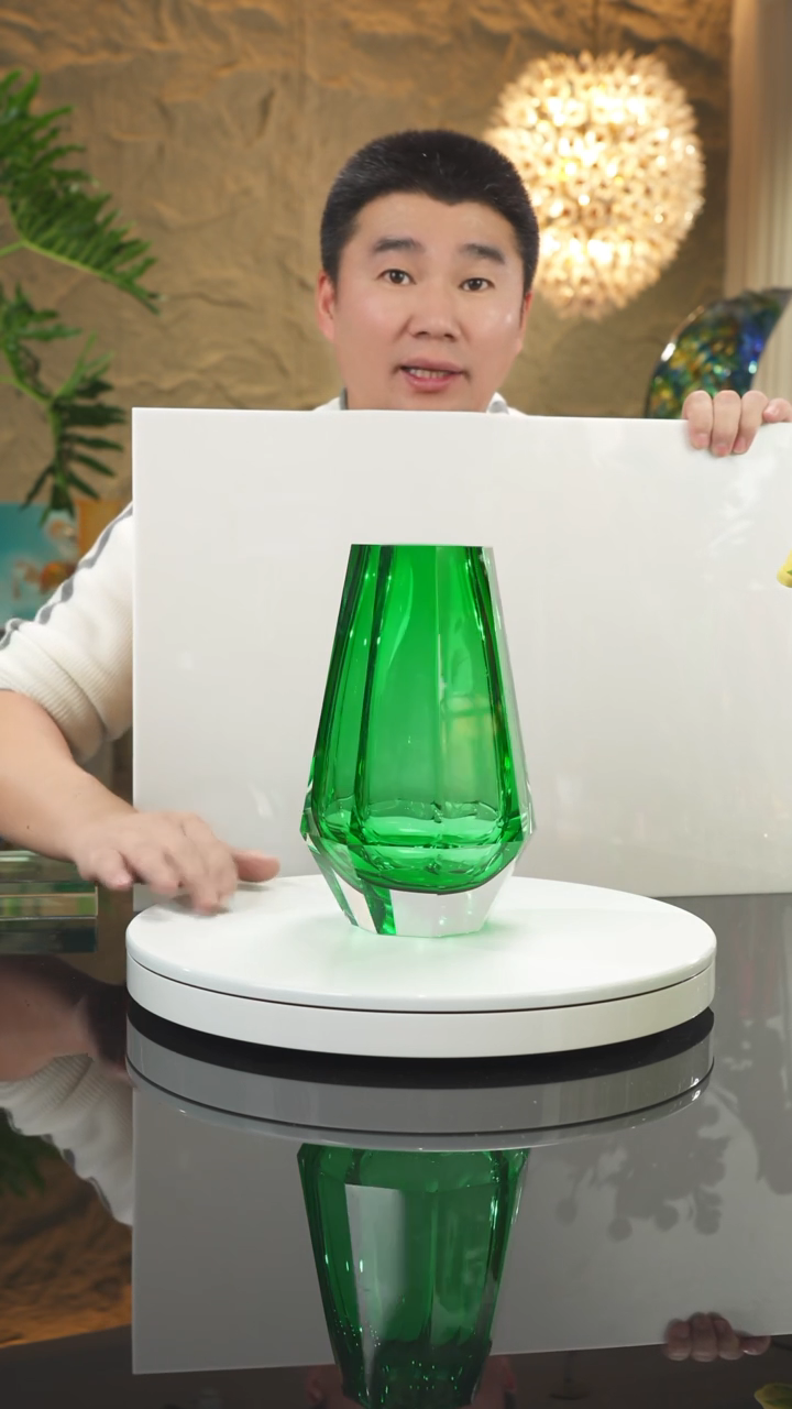 【闪购商品】摆件福利绿色切面花瓶