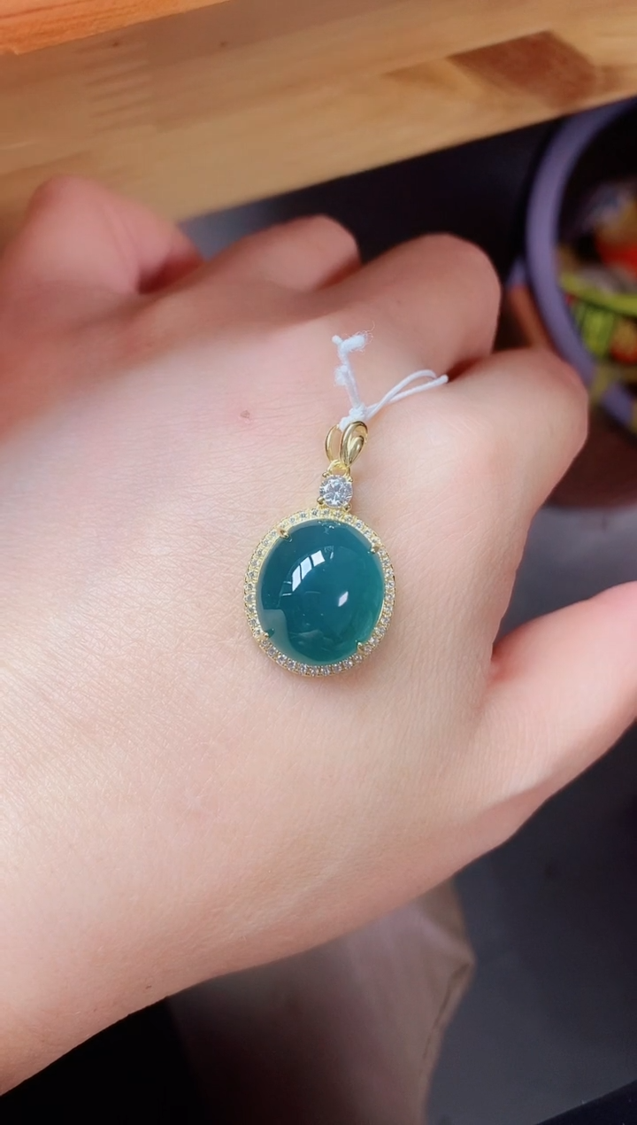 【闪购商品】翡翠颈饰银S925镶嵌12121