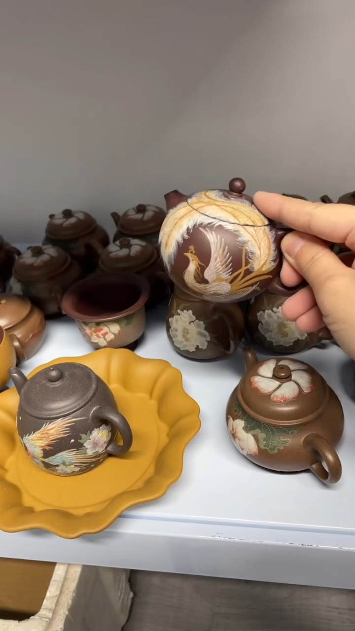 茶壶紫砂巧**?西施凤凰壶已修复