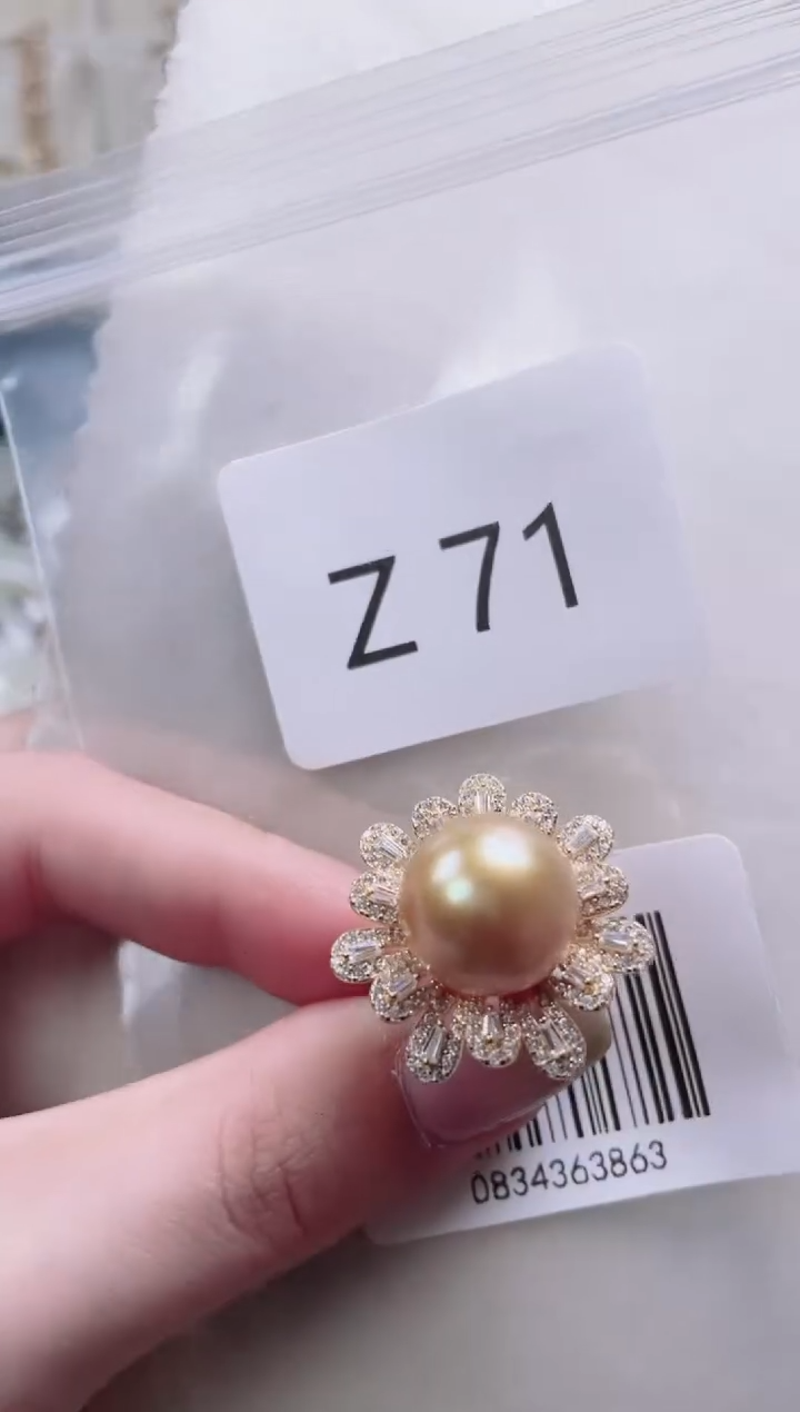 【闪购商品】海水珍珠戒指银S925镶嵌Z71