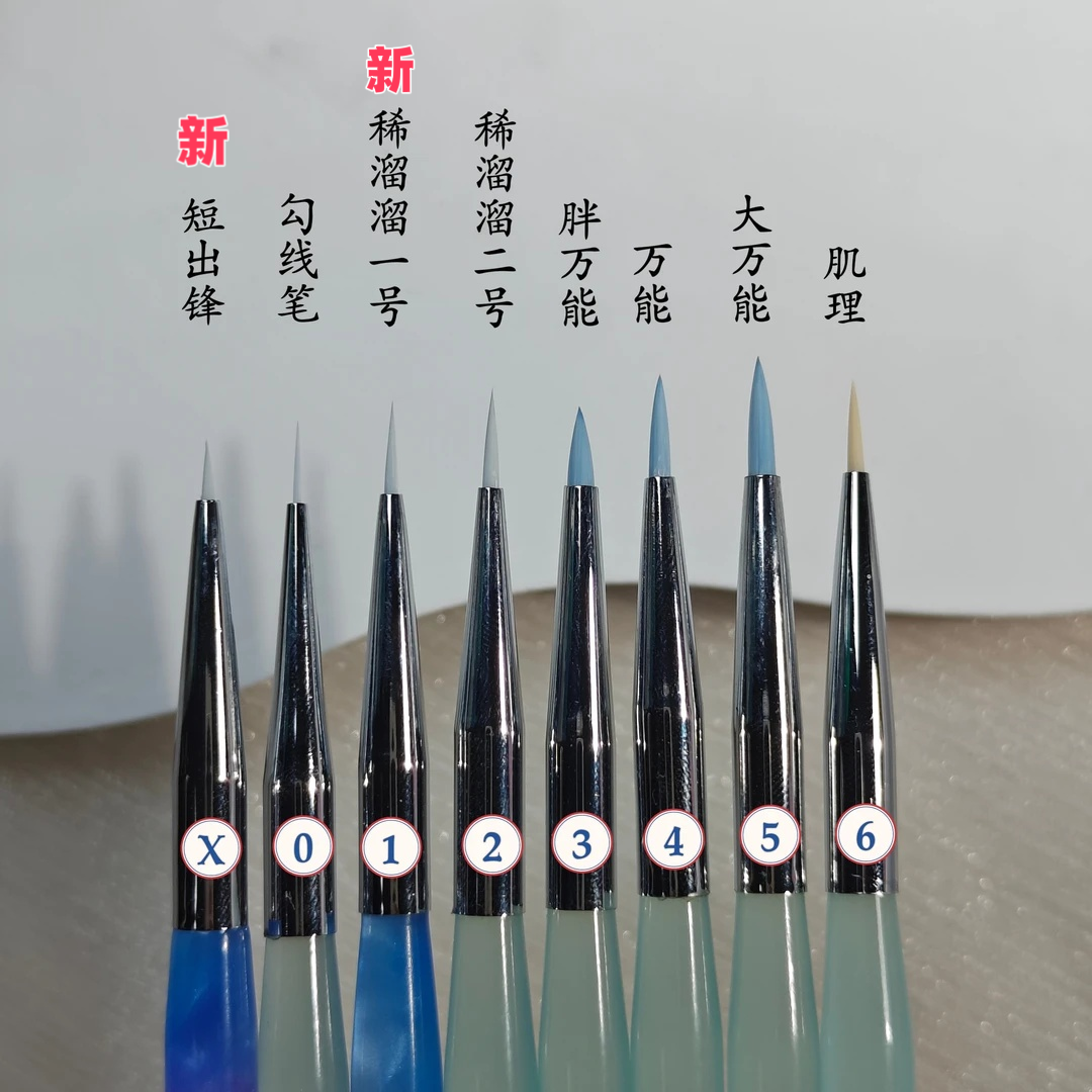 1直播间先选款后结账数字油画专用笔勾线稀溜溜填色平铺肌理画笔