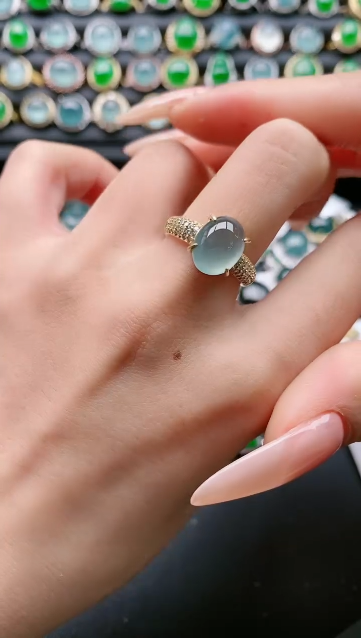 【闪购商品】翡翠戒指银S925镶嵌111111