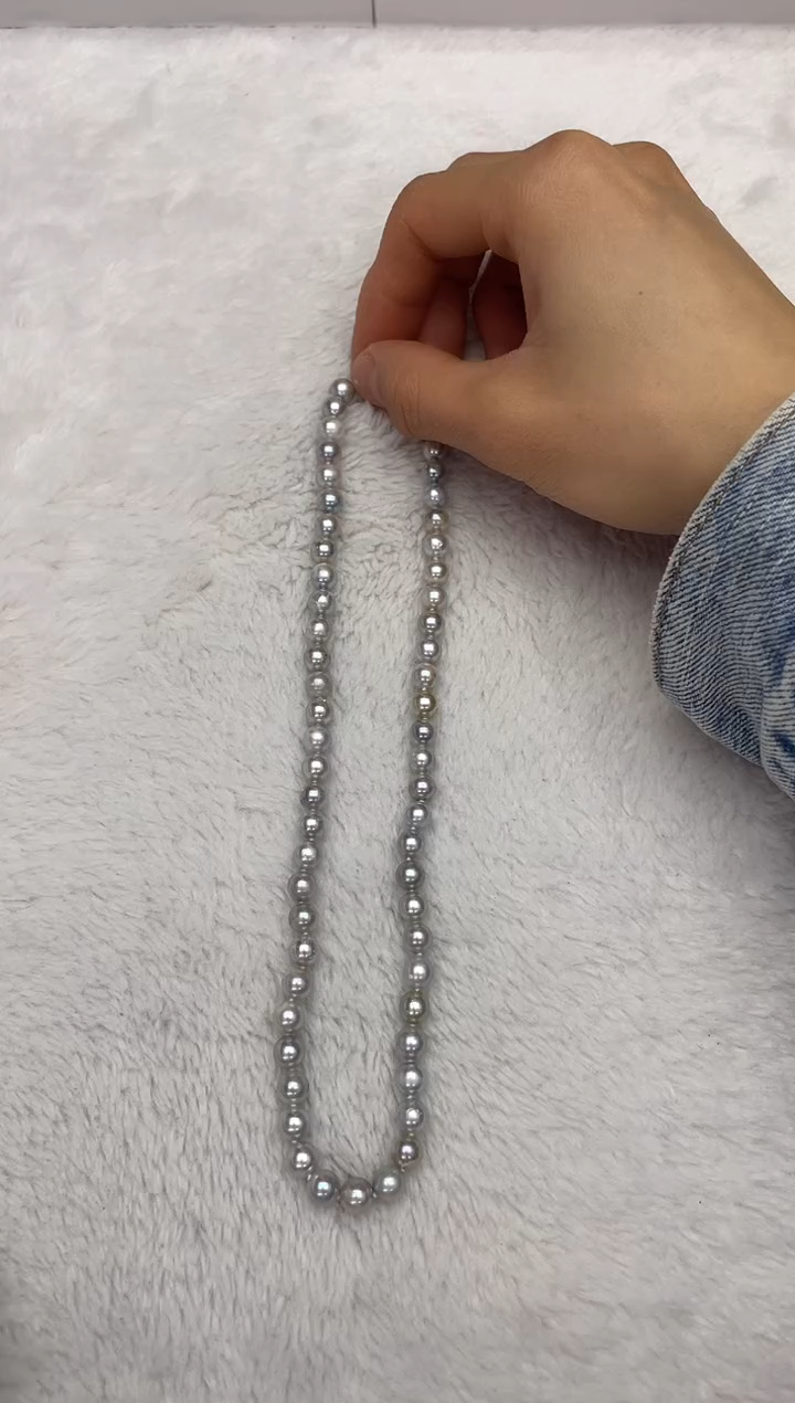 【闪购商品】海水珍珠颈饰未镶嵌AK真多麻6.5-7mm(多样性发一)
