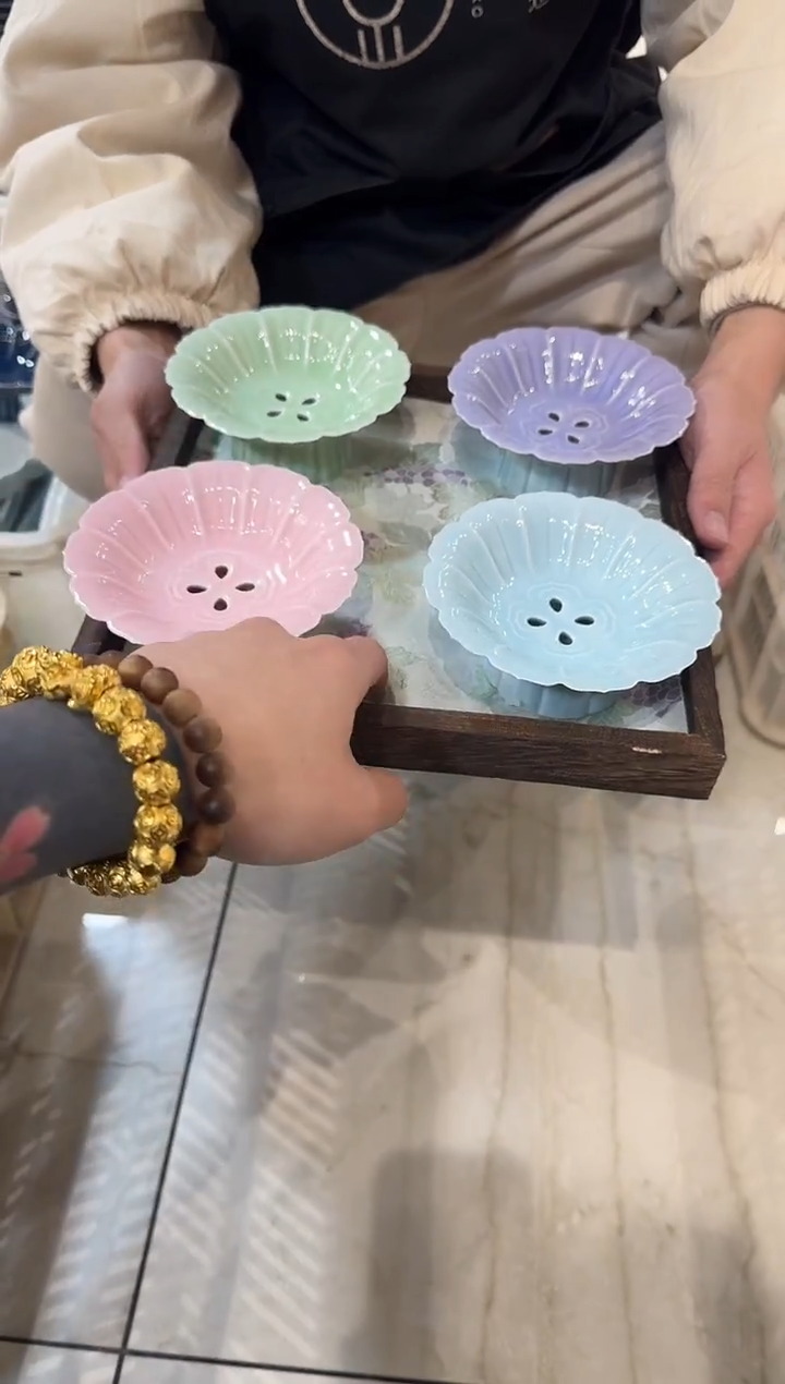 瓷片瓷微瑕商品 介意勿拍 【带托盘布垫】