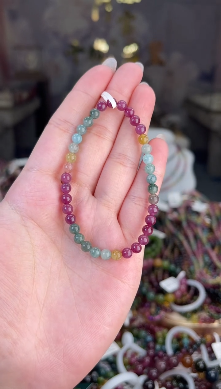 【闪购商品】/未镶嵌碧玺4mm+碧玺单圈多样性发货