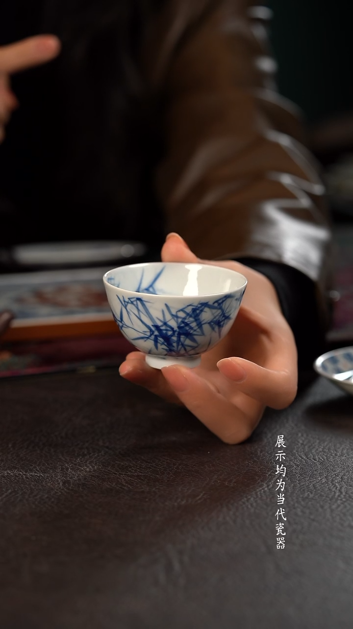 厚力煊清风竹小鸡心杯 随机