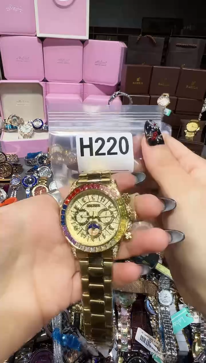 石英机芯不锈钢不锈钢直播定闪专用