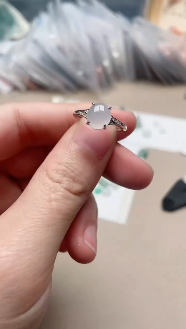 【闪购商品】翡翠戒指银S925镶嵌1000000018