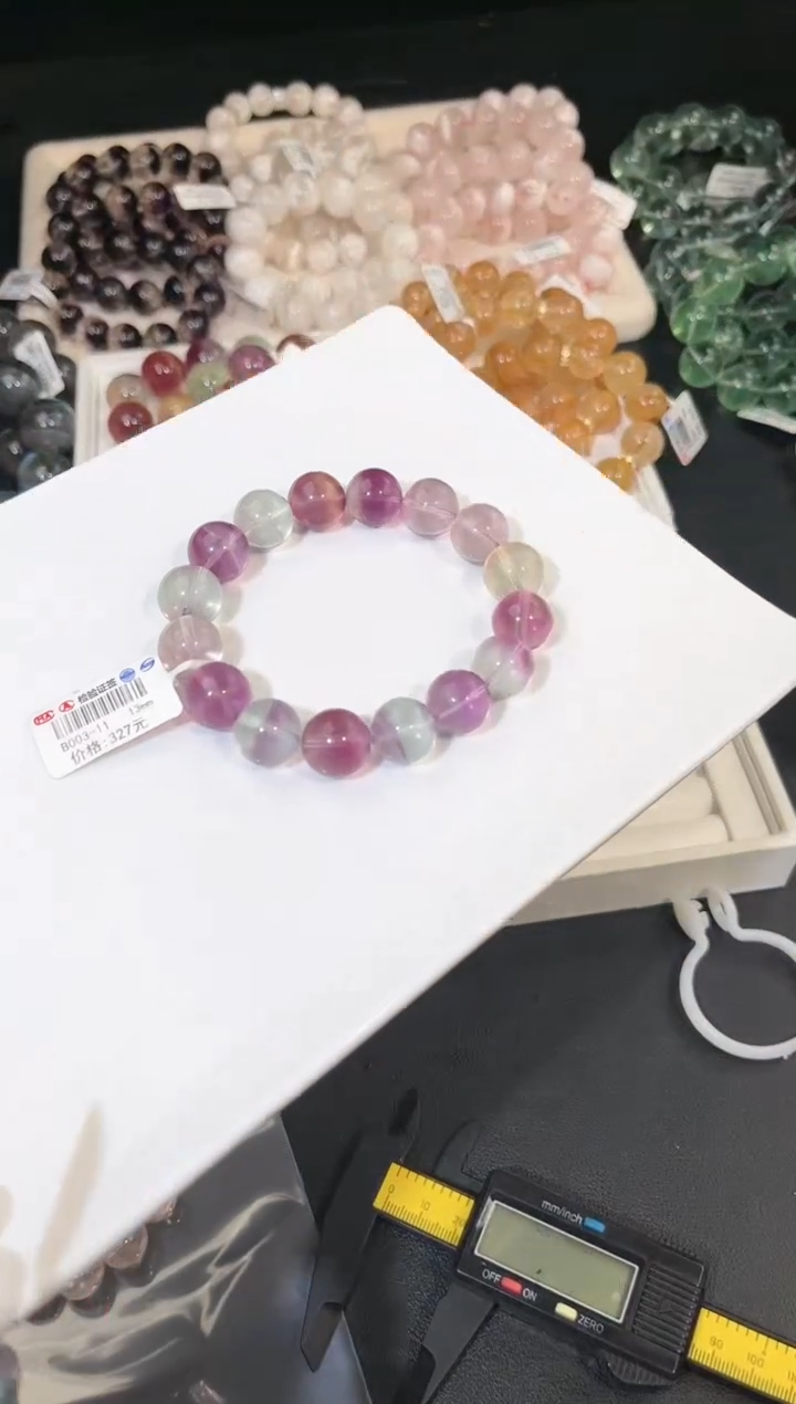 手链未镶嵌萤石多样性发一彩萤石13mm