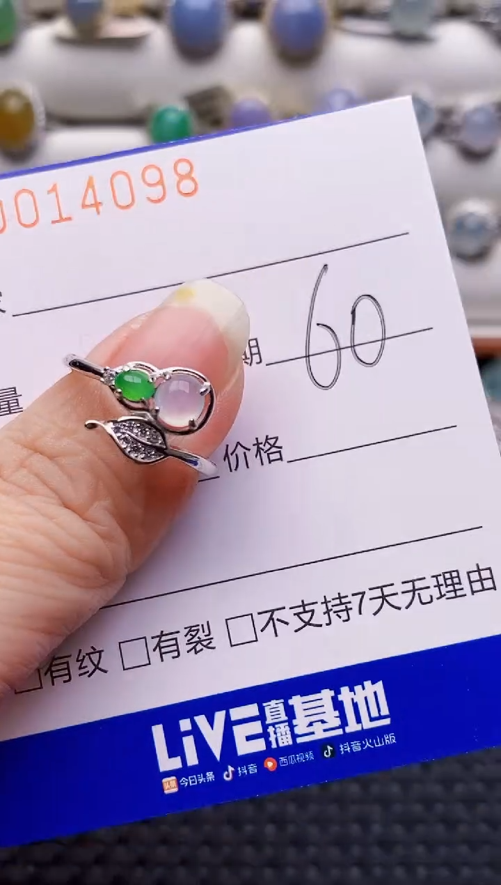 颈饰银S925镶嵌翡翠4098