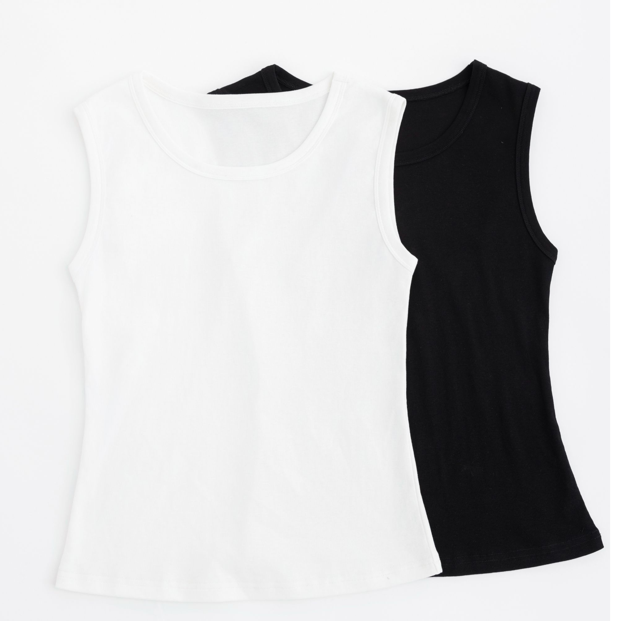 【霞姐】吊带背心女内搭打底内穿贴身黑白色修身外穿无袖上衣显瘦