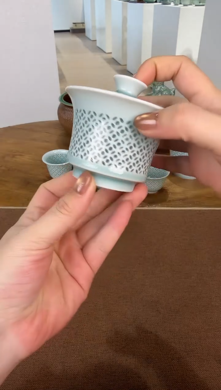 青瓷手工茶器包邮