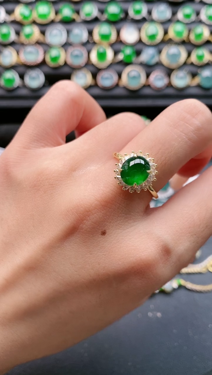 【闪购商品】翡翠戒指银S925镶嵌11111111