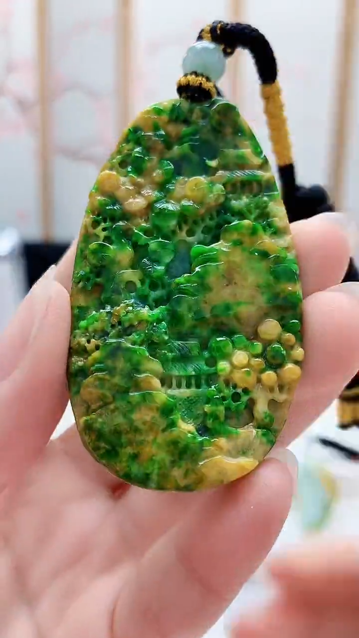 未镶嵌定制翡翠5060ry-毛货挂件74