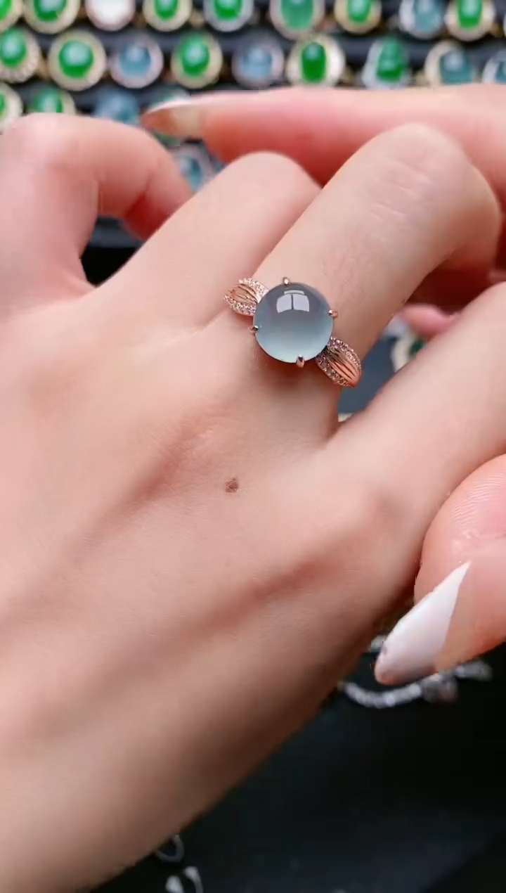 【闪购商品】翡翠戒指银S925镶嵌111111111