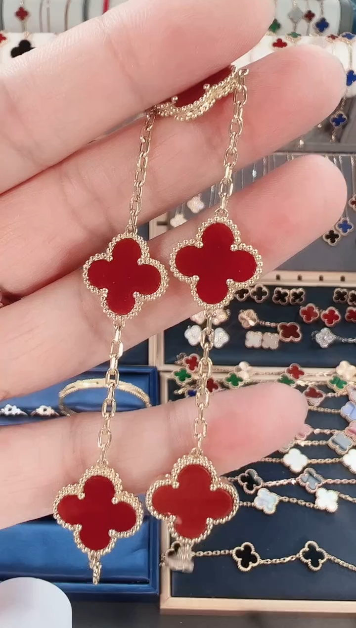 【闪购商品】玛瑙/玉髓手链18K金镶嵌18k黄红玛瑙手链