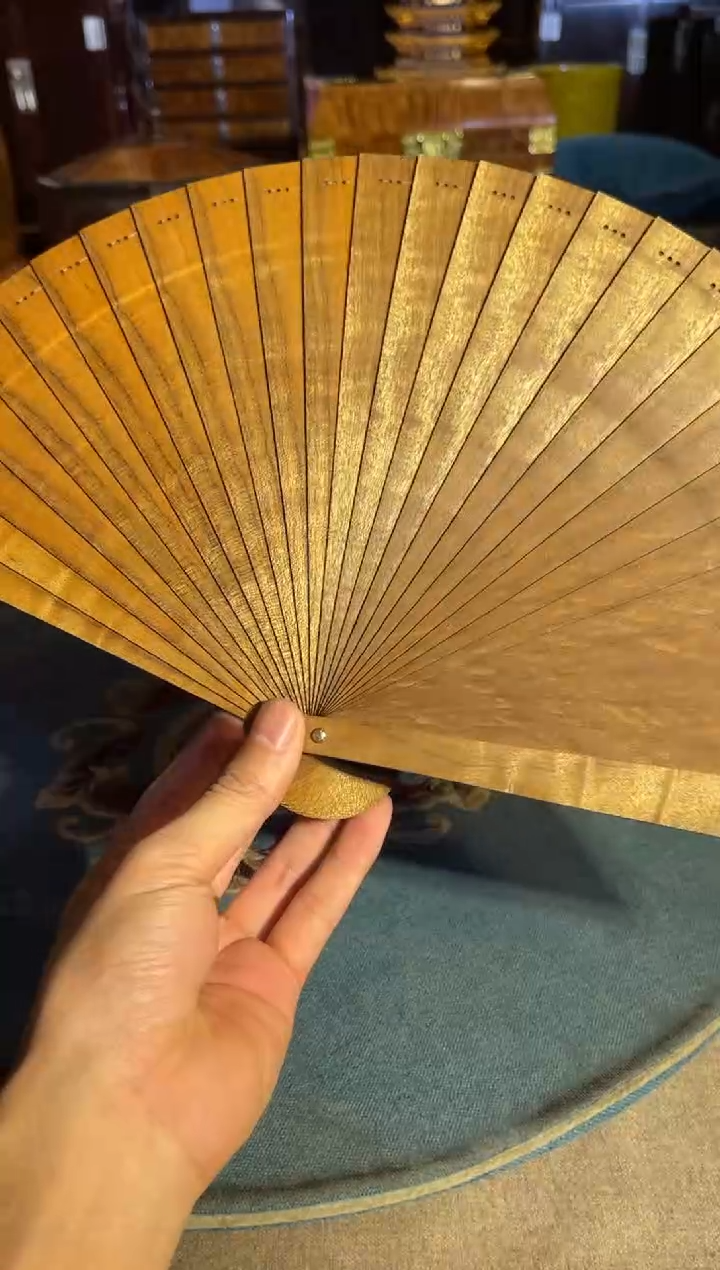 乌木类成套家具金丝楠扇子 5