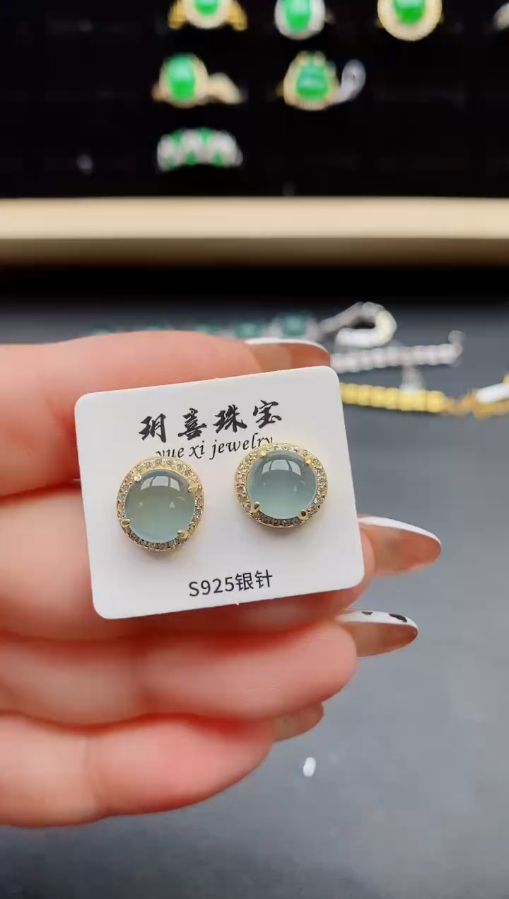 【闪购商品】翡翠戒指银S925镶嵌321312