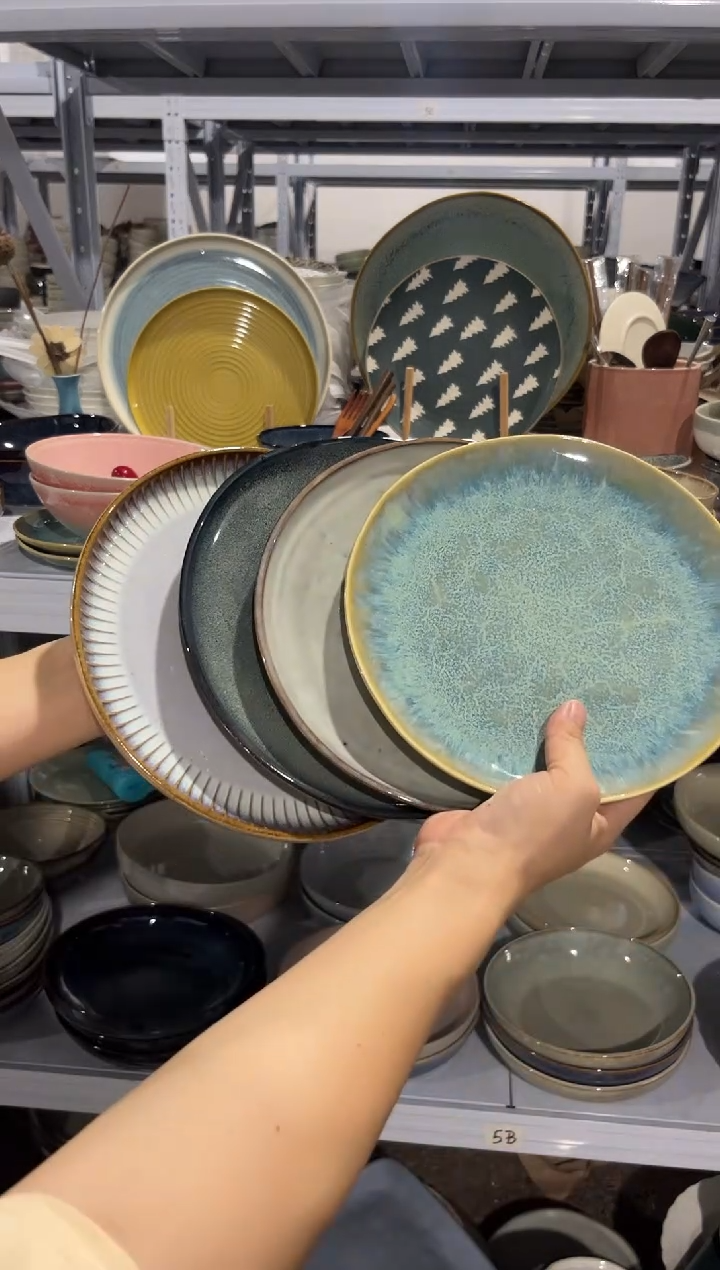 瓷片外贸尾货瑕疵满20包邮X4 小盘组合