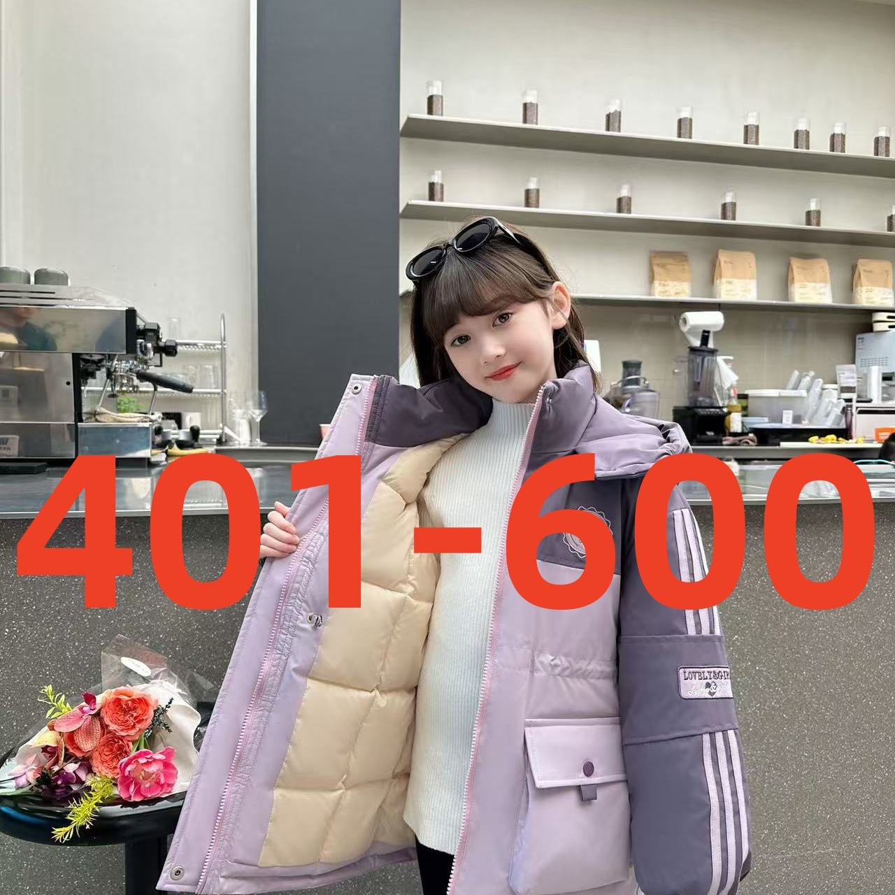 （401-600）儿童秋季卫衣圆领洋气时尚中大童休闲加厚保暖中长款