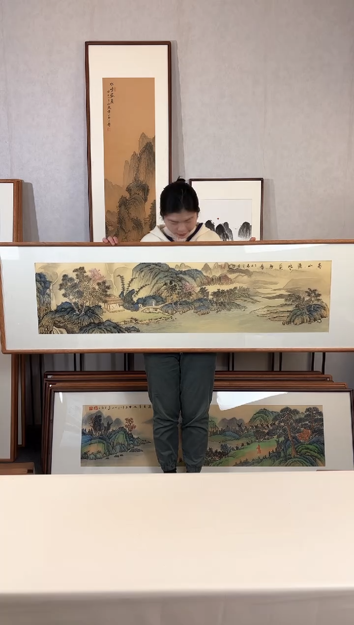 【闪购商品】国画手绘*高山流水觅知音*52*172cm
