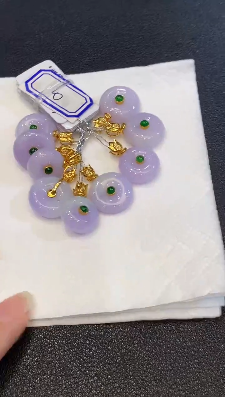 翡翠18K金镶嵌吊坠(不含链)L 多样性发其一