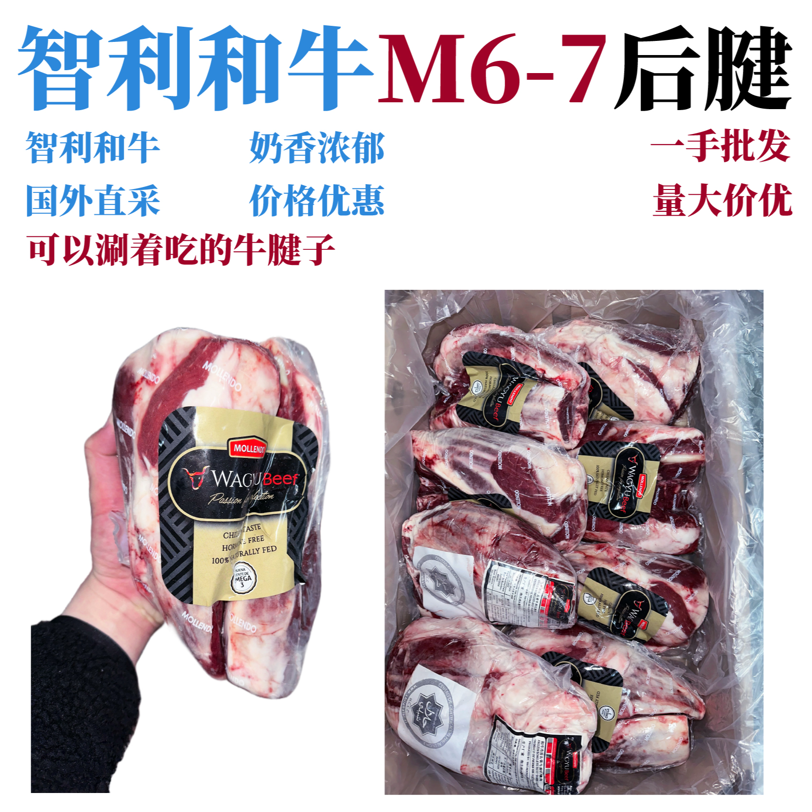 智利和牛美兰朵品牌M6-7后腱 酱卤 炖煮