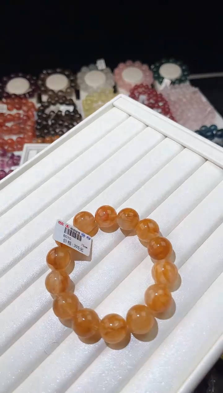 【闪购商品】水晶手链未镶嵌多样性发一黄胶花15mm