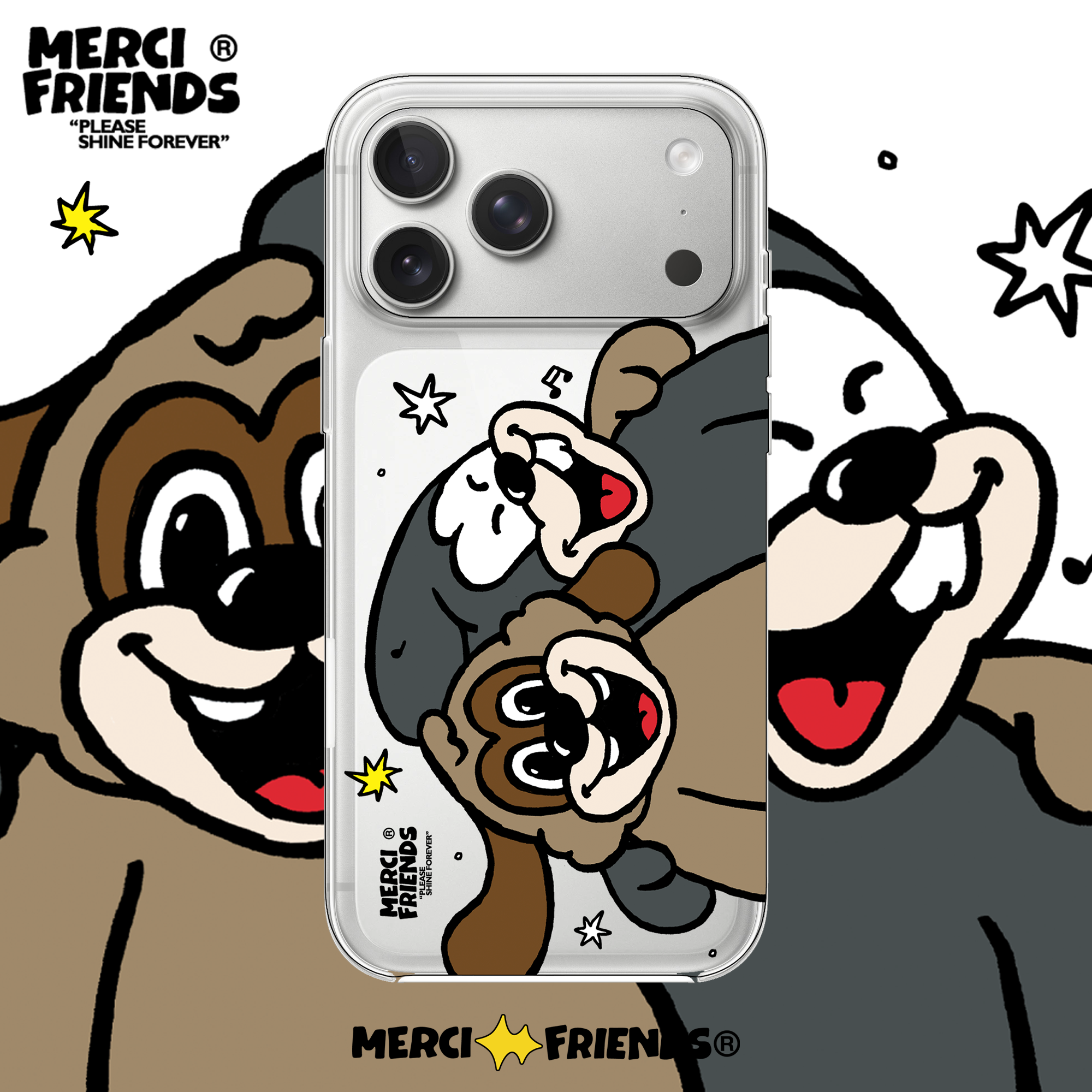 MERCI FRIENDS合作imd-兔狗老友记-适用苹果iPhone14-17手机壳
